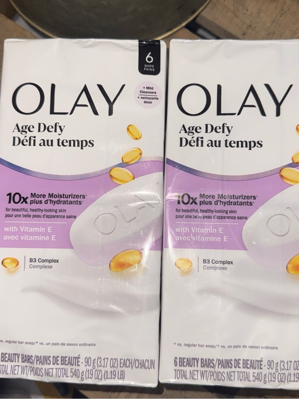 (2) OLAY Age Defy Beauty Bars – 6 bars per pack